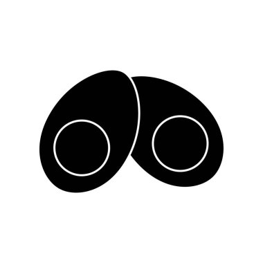 Haşlanmış yumurta ikonu. Glyph Stili Haşlanmış Yumurta Doldur Simge Vektörü İllüstrasyonu