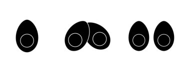 Haşlanmış yumurta ikonu. Glyph Stili Haşlanmış Yumurta Doldur Simge Vektörü İllüstrasyonu