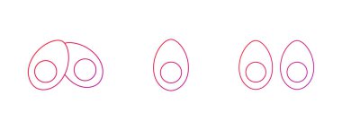 Haşlanmış yumurta ikonu. Haşlanmış yumurta gradyanı simge vektörü illüstrasyonu