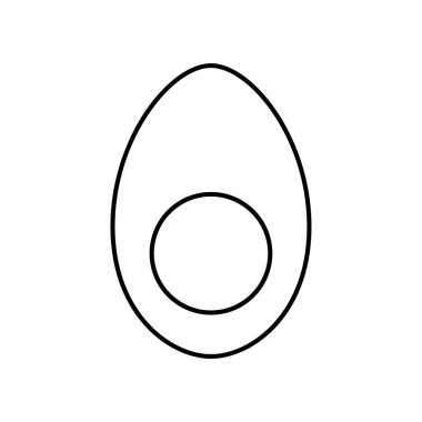 Haşlanmış yumurta ikonu. Lineal Style Kaynamış Yumurta Taslak Simge Vektörü İllüstrasyonu