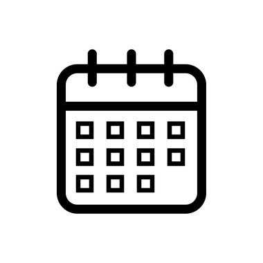 Takvim Simgesi. Doğrusal Biçim Takvimi Ana Hattı Simge Vektörü ResmiComment