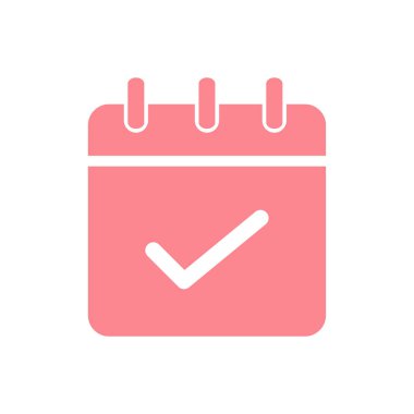 Takvim Simgesi. Takvim Düz Simge Sembol Vektörü İllüstrasyonu