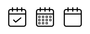 Takvim Simgesi. Doğrusal Biçim Takvimi Ana Hattı Simge Vektörü ResmiComment