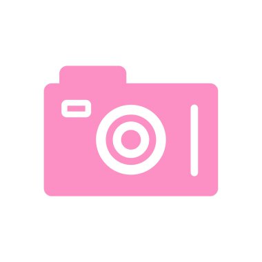 DSR kamera simgesi. DSR kamera Düz Simge Simgesi Vektör İllüstrasyonu