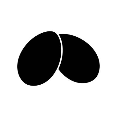 Yumurta Simgesi. Glyph Biçimli Yumurta Doldur Simge Vektörü İllüstrasyonu