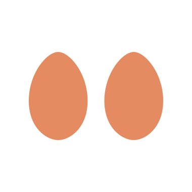 Yumurta Simgesi. Yumurta Düz Simgesi Sembol Vektörü İllüstrasyonu