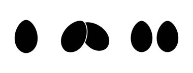 Yumurta Simgesi. Glyph Biçimli Yumurta Doldur Simge Vektörü İllüstrasyonu