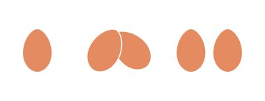 Yumurta Simgesi. Yumurta Düz Simgesi Sembol Vektörü İllüstrasyonu