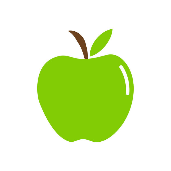 Apple Icon. Apple Flat Icon Symbol Vector Illustration