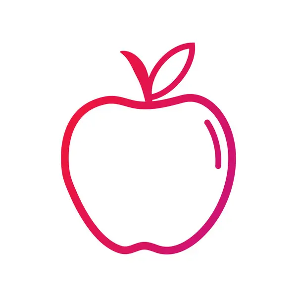 Icône Aux Pommes Illustration Vectorielle Symbole Icône Dégradé Pomme — Image vectorielle