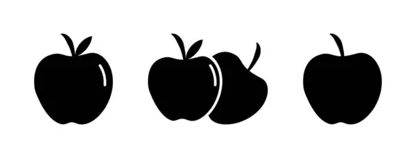 Äppelikonen Glyf Style Apple Fyll Ikonen Vektor Illustration — Stock vektor