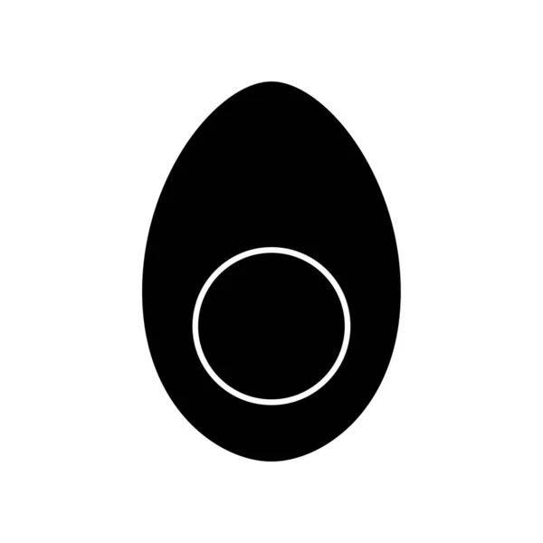 Ікона Вареного Яйця Стиль Гліфа Варене Яйце Заповнити Іконку Векторні — стоковий вектор