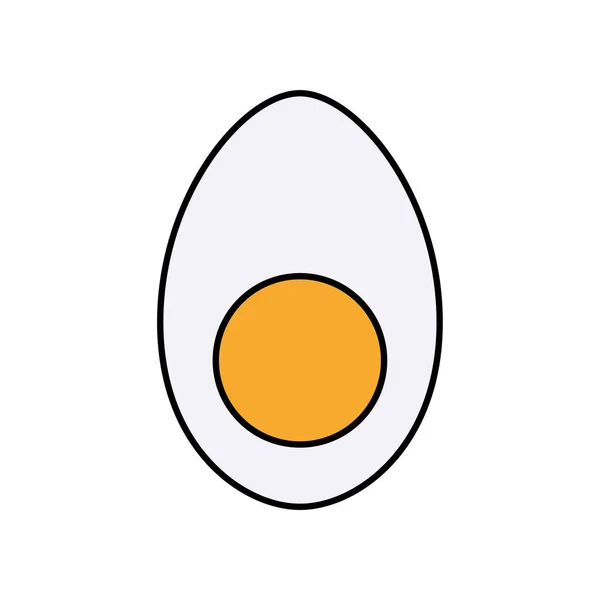 煮沸的蛋离子载体说明 煮沸的蛋黄色图标 — 图库矢量图片