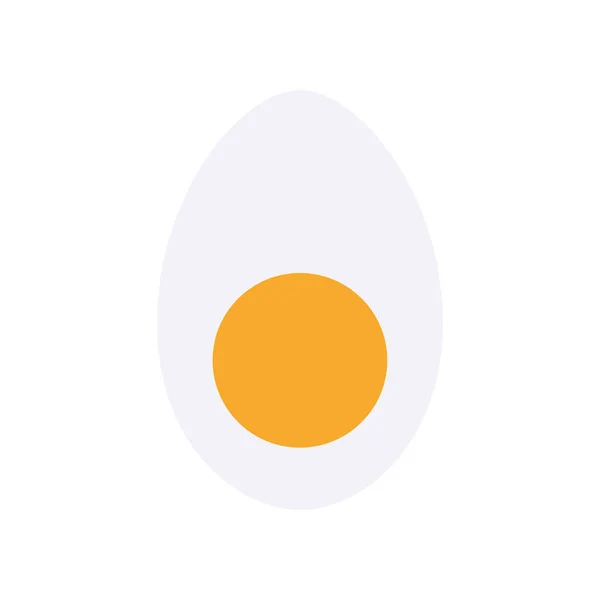 煮沸的蛋卷 煮沸的鸡蛋平面图标符号向量图解 — 图库矢量图片