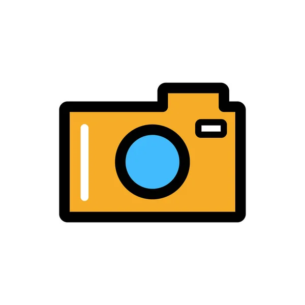 Camera Icon Vector Illustration Camera Lineal Color Icon — Stock Vector
