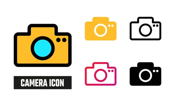 Camera Icon Set Vector Illustration — Image vectorielle