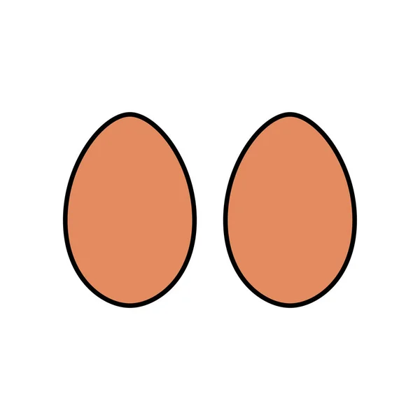 Eggs Icon Vector Illustration Eggs Lineal Color Icon — Stock Vector
