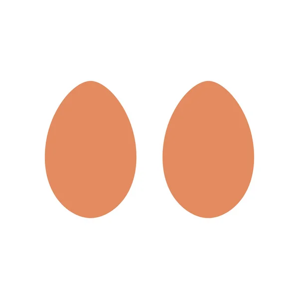Eier Ikone Eier Flache Icon Symbol Vektor Illustration — Stockvektor