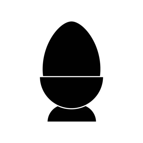 Яєчна Чашка Значок Гліф Стиль Яйце Чашка Заповнити Іконку Векторні — стоковий вектор