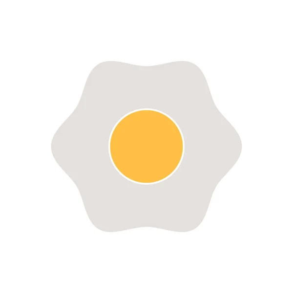 Gebratenes Fried Egg Flat Icon Symbol Vector Illustration — Stockvektor