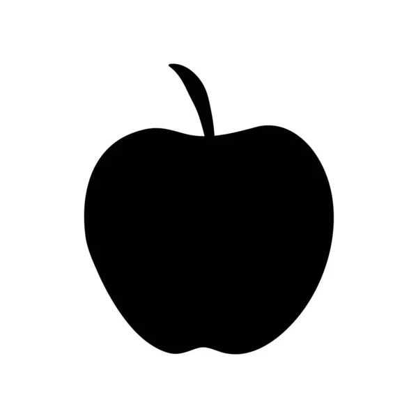 Appelicoon Glyph Style Apple Vul Ikoon Vector Illustratie — Stockvector