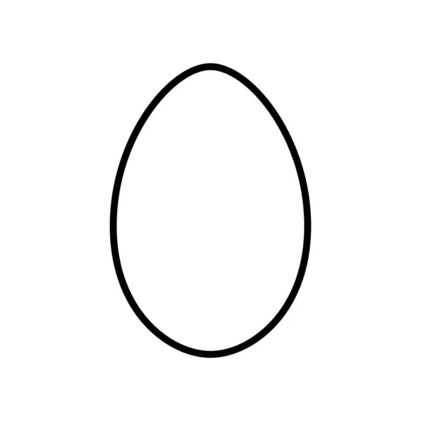 Eiericoon Lineal Style Egg Outline Icon Vector Illustratie — Stockvector