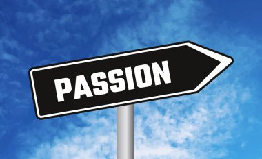 Gökyüzü arka planında tutku işareti