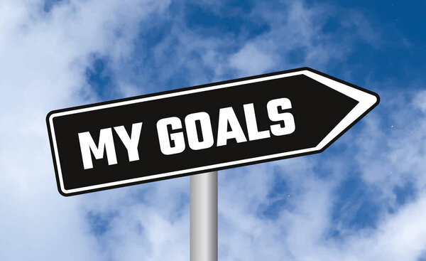 Мои цели дорожный знак на фоне неба