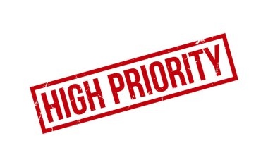 Kırmızı Yüksek Öncelikli Lastik Damga Mühürleme Vektörü