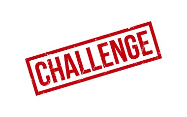 Kırmızı Meydan Okuma Kauçuk Mühür Vektörü