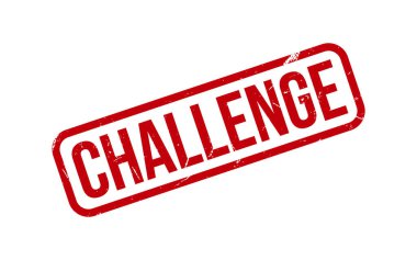 Kırmızı Meydan Okuma Kauçuk Mühür Vektörü