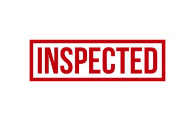 Kırmızı Teftiş Edilmiş Plastik Mühür Vektörü