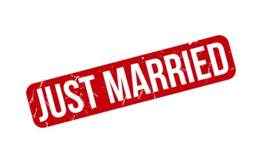 Sadece evli lastik grunge mühür vektörü