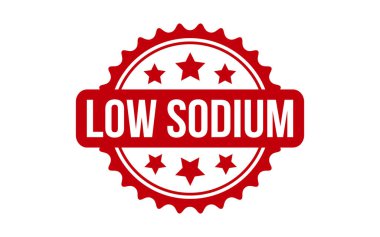 Düşük sodyum kauçuk grunge mühür vektörü