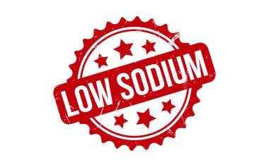 Düşük sodyum kauçuk grunge mühür vektörü