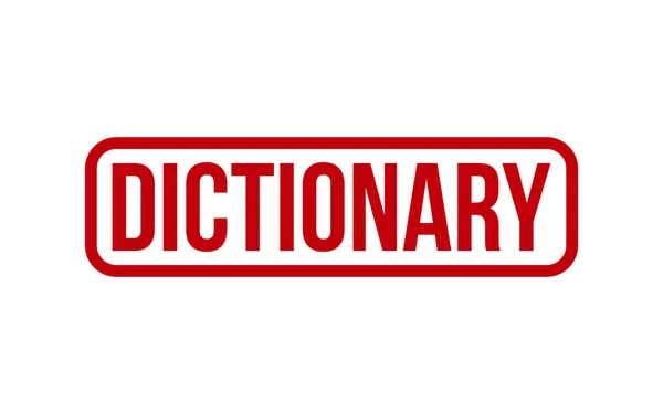Red Dictionary Rubber Stamp Vector — стоковый вектор