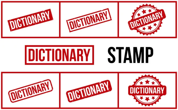Dicionário Rubber Stamp Set Vector — Vetor de Stock