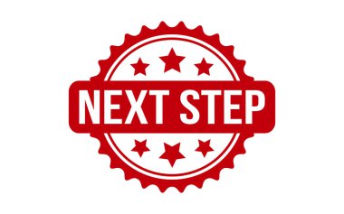 Next Step rubber grunge stamp seal vector clipart