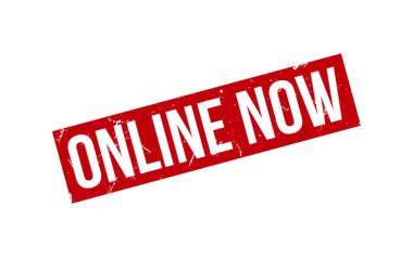 Çevrimiçi Şimdi kauçuk grunge mühür vektörü