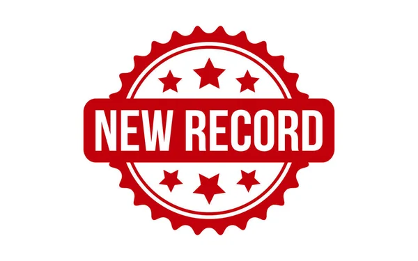 Nieuwe Record Rubber Grunge Stempel Zegel Vector — Stockvector