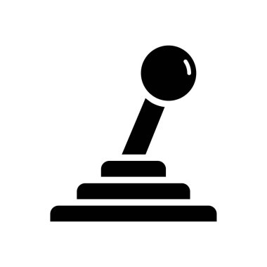 Vites İkonası. Glyph Biçim Vites Değişikliği Simge Vektör Resmini Doldur