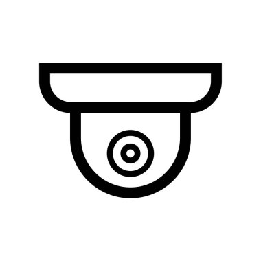 Kapalı devre kamera simgesi. Lineal Style CcTV Kamera Taslak Simge Vektörü ResimleriComment