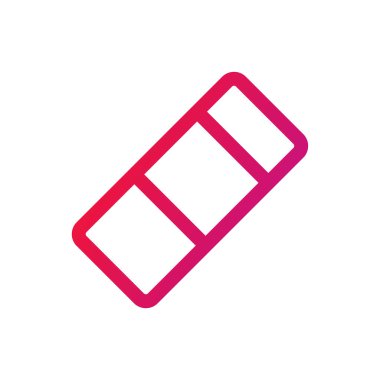 Silgi Simgesi. Silgi Gradyan Simge Vektörü İllüstrasyonu