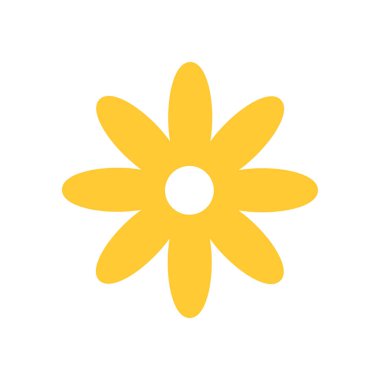 Çiçek Simgesi. Çiçek Düz Simge Sembol Vektörü İllüstrasyonu