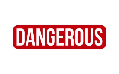 Tehlikeli Damga. Kırmızı Tehlikeli Kauçuk Damgası