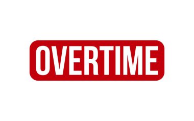 Fazla mesai damgası. Kırmızı Uzatmalı Lastik Damga