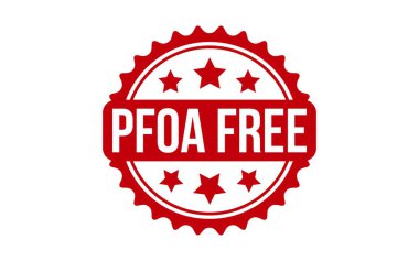 Pfoa Free Stamp. Kırmızı Pfoa Beleş Kauçuk Damgası