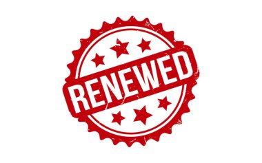 Yeni pul. Kırmızı Yenilenmiş Kauçuk Damgası