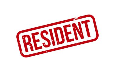 İkamet pulu. Kırmızı İkamet Kauçuk Damgası