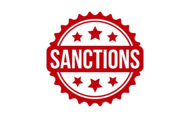 Yaptırım Damgası. Kırmızı Yaptırımlar Lastik Damga